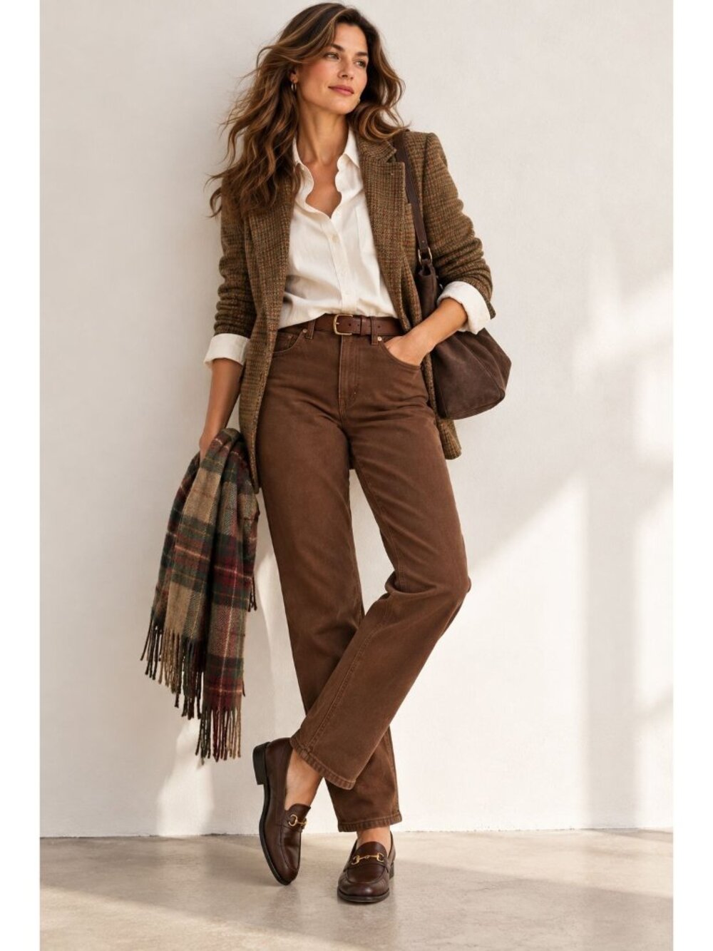 Lauren Ralph Lauren Womens Chocolate Brown Jeans Y2k size 16 Straight Leg High